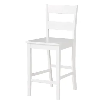 Scaun de bar alb din lemn de pin (inaltime sezut 60 cm) Torpedo - Storaa imagine