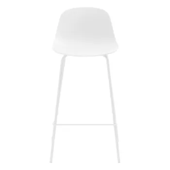 Scaun de bar alb din plastic 92,5 cm Whitby - Unique Furniture imagine