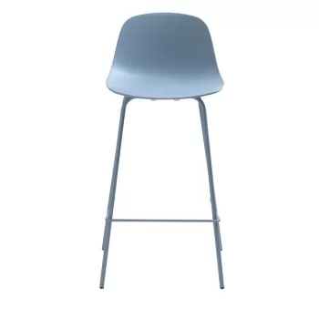 Scaun de bar albastru deschis din plastic 92,5 cm Whitby - Unique Furniture imagine