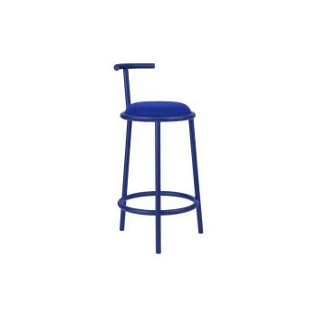 Scaun de bar albastru din metal (inaltime sezut 68 cm) Hogo - noo.ma imagine