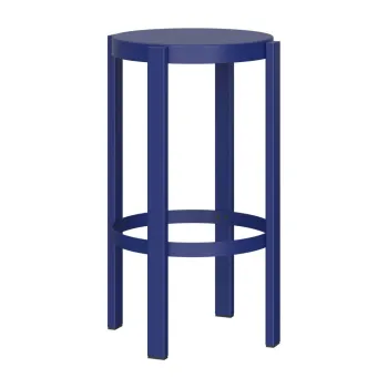 Scaun de bar albastru din otel (inaltime sezut 65 cm) Doon - noo.ma imagine
