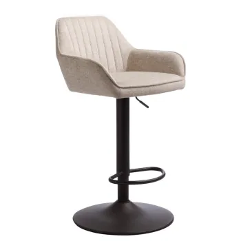 Scaun de bar bej cu inaltime ajustabila Nolan - Unique Furniture imagine