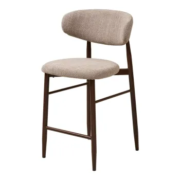Scaun de bar bej/maro inchis tapitat (inaltime sezut 65 cm) Levanto - House Nordic imagine