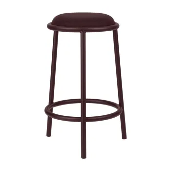Scaun de bar burgundy din metal (inaltime sezut 68 cm) Hogo - noo.ma imagine