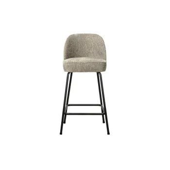 Scaun de bar crem din catifea (inaltime sezut 64 cm) Vogue - WOOOD imagine