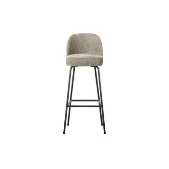 Scaun de bar crem din catifea (inaltime sezut 79 cm) Vogue - WOOOD imagine