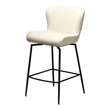 Scaun de bar crem tapitat (inaltime sezut 67,5 cm) Glam - DAN-FORM Denmark imagine