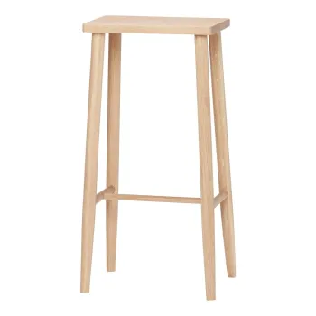 Scaun de bar din lemn de stejar Hubsch Folk, inaltime 72 cm imagine