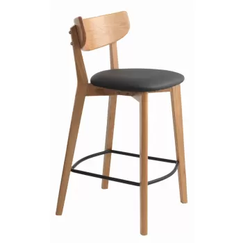Scaun de bar din stejar Unique Furniture Pero imagine