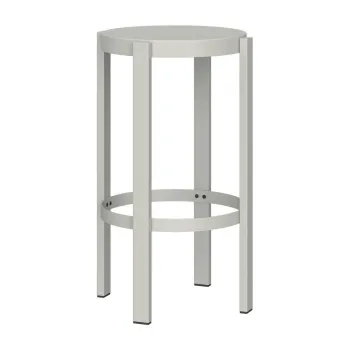 Scaun de bar gri deschis din otel (inaltime sezut 65 cm) Doon - noo.ma imagine