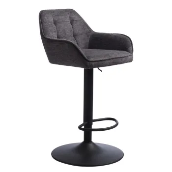 Scaun de bar gri inchis cu inaltime ajustabila Nolan - Unique Furniture imagine