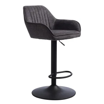 Scaun de bar gri inchis cu inaltime ajustabila Nolan - Unique Furniture imagine