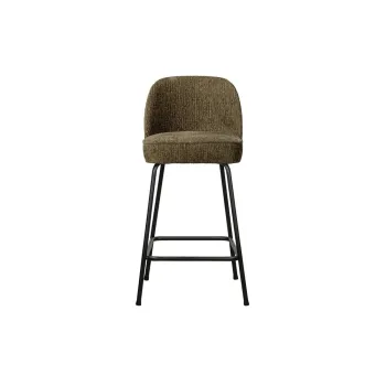Scaun de bar kaki din catifea (inaltime sezut 64 cm) Vogue - WOOOD imagine