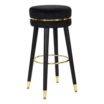 Scaun de bar Mauro Ferretti Paris Nero/Gold, negru imagine