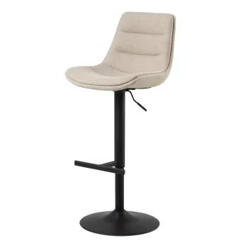 Scaun de bar negru/bej cu inaltime ajustabila (inaltime sezut 65 cm) Adisa - Actona imagine