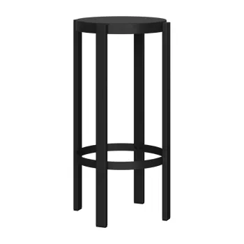Scaun de bar negru din otel (inaltime sezut 75 cm) Doon - noo.ma imagine