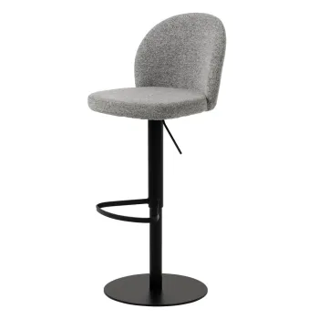 Scaun de bar negru/gri cu inaltime ajustabila (inaltime sezut 55 cm) Patricia - Actona imagine