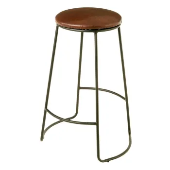 Scaun de bar negru/maro tapitat (inaltime sezut 64 cm) Brixton - Premier Housewares imagine