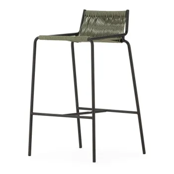 Scaun de bar verde din metal (inaltime sezut 65 cm) Emily - Marckeric imagine
