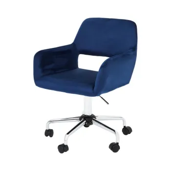 Scaun de birou albastru tapitat Brent - Premier Housewares imagine