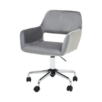 Scaun de birou gri tapitat Brent - Premier Housewares imagine