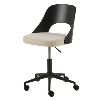 Scaun de birou negru-bej Lucy - Actona imagine