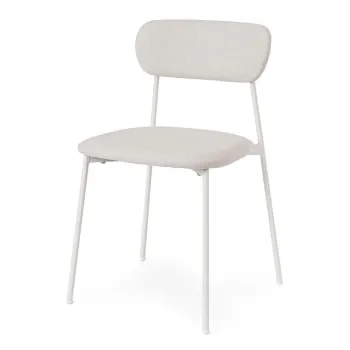 Scaun de dining alb tapitat Inka - Yes Everyday imagine