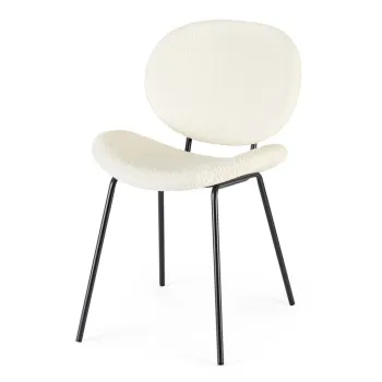 Scaun de dining alb tapitat Maddie - Yes Everyday imagine