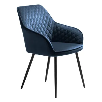Scaun de dining albastru din catifea Milton - Unique Furniture imagine