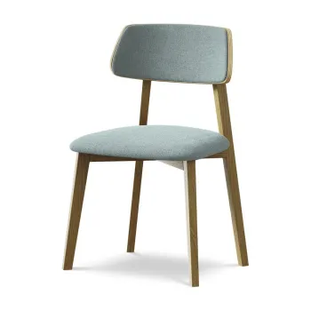 Scaun de dining albastru din lemn masiv Niu aEURMakamii imagine