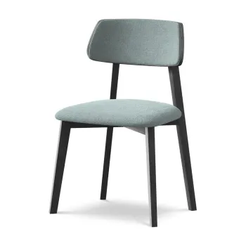 Scaun de dining albastru din lemn masiv Niu aEURMakamii imagine