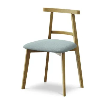 Scaun de dining albastru din lemn masiv Ohelo aEURMakamii imagine