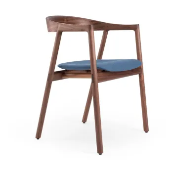 Scaun de dining albastru/maro Muna - Gazzda imagine