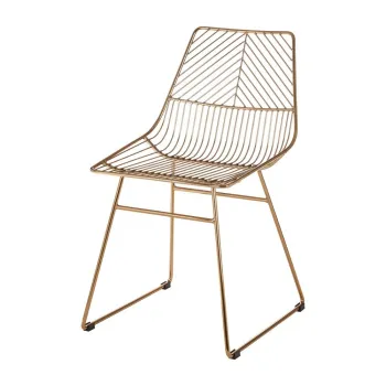 Scaun de dining auriu din metal District - Premier Housewares imagine