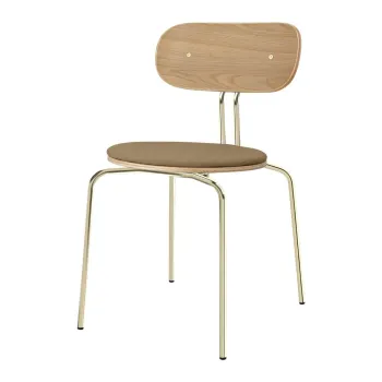 Scaun de dining auriu/maro deschis Curious - UMAGE imagine