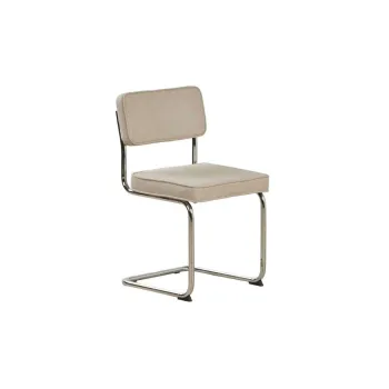 Scaun de dining bej balansoar tapitat Rupert - Unique Furniture imagine