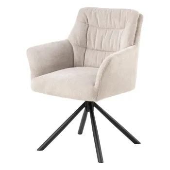 Scaun de dining bej cu cotiere Alonso - Actona imagine