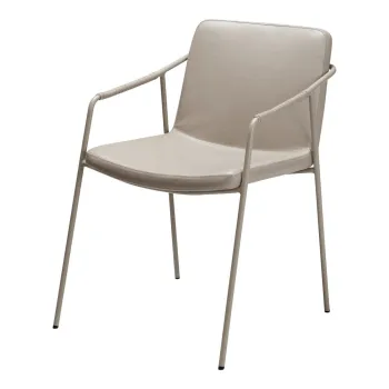 Scaun de dining bej cu cotiere Boto - DAN-FORM Denmark imagine