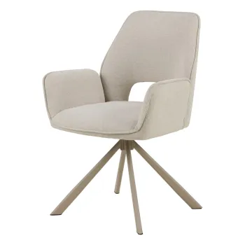 Scaun de dining bej cu cotiere Graham - Actona imagine