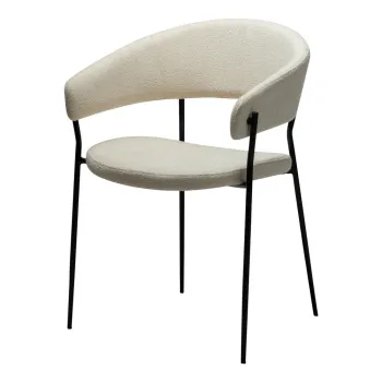 Scaun de dining bej cu cotiere Reboot - DAN-FORM Denmark imagine