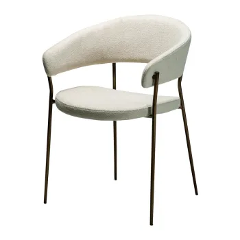 Scaun de dining bej cu cotiere Reboot - DAN-FORM Denmark imagine