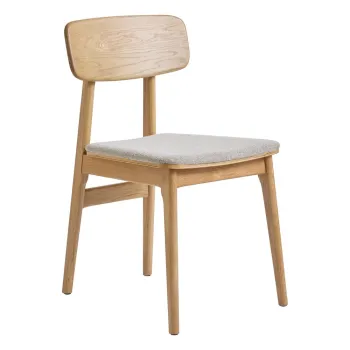 Scaun de dining bej/in culoare naturala Livo - Unique Furniture imagine