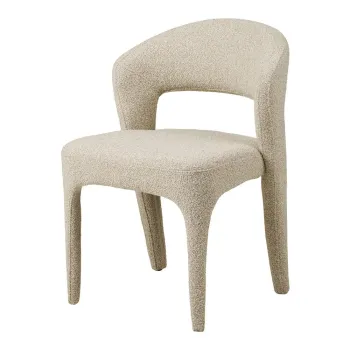 Scaun de dining bej tapitat Belmont - House Nordic imagine