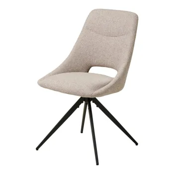 Scaun de dining bej tapitat Dokka - House Nordic imagine