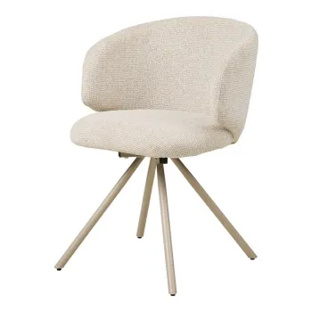 Scaun de dining bej tapitat Fulham - House Nordic imagine