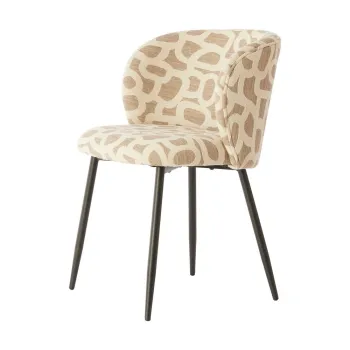Scaun de dining bej/taupe tapitat Elyna - Light & Living imagine