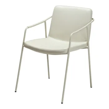 Scaun de dining crem cu cotiere Boto - DAN-FORM Denmark imagine