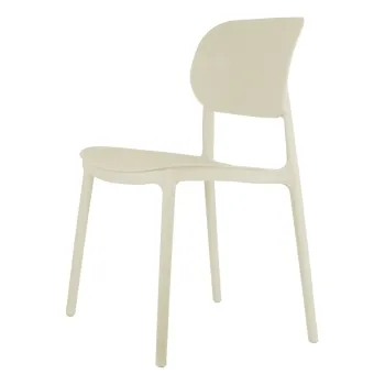 Scaun de dining crem din plastic Cheer - Leitmotiv imagine