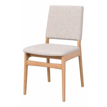 Scaun de dining crem/in culoare naturala din lemn de stejar Medford - Rowico imagine