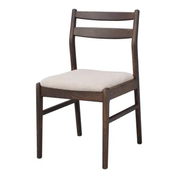 Scaun de dining crem/in culoare naturala inchisa din lemn de stejar Kerwin - Rowico imagine